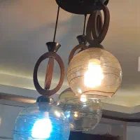 لوستر ۳ حباب کاملا نو