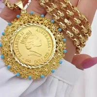 بدلیجات پلاک کپی طلا رنگ ثابت ۱۳۷