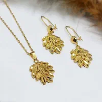 نیم ست/گندمی /تراش/مشابه طلا کد۰۷۷۷