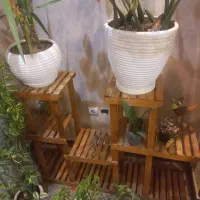 استند چوبی با ۱۲ جای گل