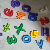 حروف انگلیسی و چوب خط بدون جعبه