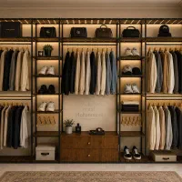 تای رخت آویز پارتیشن بندی رگال قفسه دار