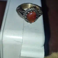 انگشتر نقره  دست دلبر سنگ  عقیق زیبا