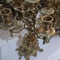 آیینه و شمعدان برنز اصل
