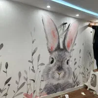 نصاب کاغذ دیواری. و پوستر 3D