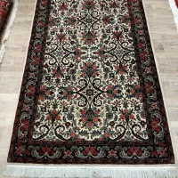 قالیچه 2 متری فرش نفیس آهنین بیجار گل ابریشم