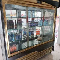 یخچال ویترینی دو طرف نما تمام استیل کم کار کرده