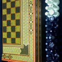 تخته نرد و شطرنج خاتم( ستونی اصلی اعلا درجه1)