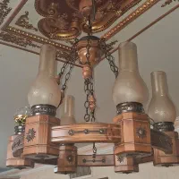 لوستر چوبی ۶ شاخه
