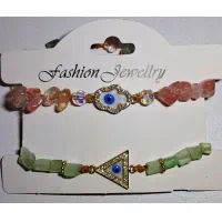 ۱۵ عدد دستبند سنگی دستساز