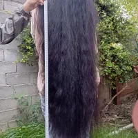موی طبیعی بالایک متربدون رنگ کراتین
