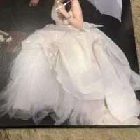 لباس عروس فرانسوی مناسب سایز ۳۸،۴۰