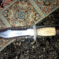 چاقو استیل تمیز ضد زنگ با قلاف چرم