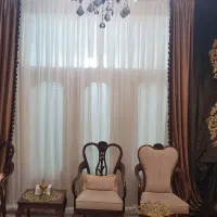 پرده حریر با والان مخمل