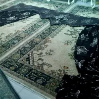 پرده حریر همراه با شال و کتیبه