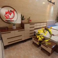 سرویس تخت خواب مدل پایه خراطی *طرح پازلی*باکفی