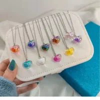 گردنبند قلبی رنگ ثابت