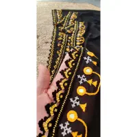 چادر نو حریر کریشی با ملیله اصلی و آینه دوزی