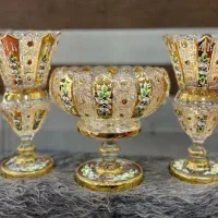 سرویس کریستال چک بوهمیا طلاکوب