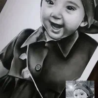 نقاشی چهره سیاهقلم