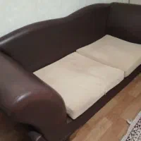 مبل راحتی تمام چرم دونفر بزرگ