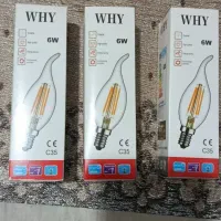 لامپ شمعی 6w ( آفتابی) آکبند