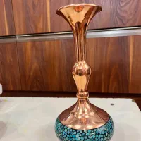 گلدان فیروزه و مس ارتفاع۲۴ سانت نو‌واکبند