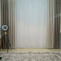 پرده کتان لمه شاین دارباوالن مخصوص پذیرایی