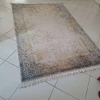 قالی  پتینه ماشینی ۴‌۵ طرح ابریشم گل برجسته