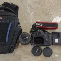 دوربین canon 750d + لنز 18/135
