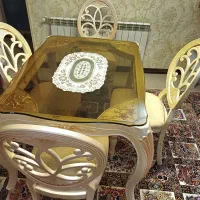 میز نهارخوری ۴ نفره همراه با صندلی، ماهان دکور