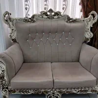 مبل ۷ نفره چوبی به همراه یک تک صندلی و جلومبلی
