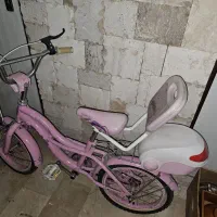 دوچرخه دخترانه سایز ۱۶ صورتی