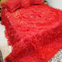 سرویس رو تختی عروس ساتن ابریشم