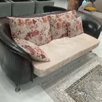 مبل 7نفر چرم و پارچه