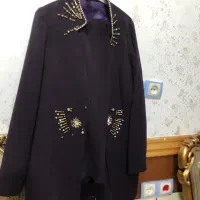 کت شلوار بادمجونی
