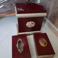 ست جا دستمال وسطل اشغال وجا کارد میوه