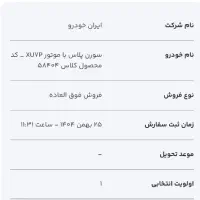 حواله سمند سورن پلاس xu7p