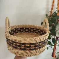 سبد دستبافت مفتولی