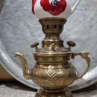 کتری زغالی نقش دار برنجی