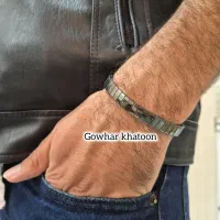 دستبند سنگ حدید مردانه