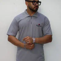 تیشرت مردانه نیم زیپ مراکشی