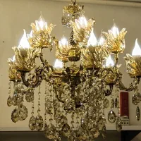 لوستر 12 شعله برنجی.اقساط بلندمدت. اراک تولیدی