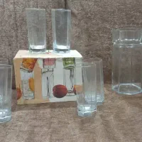 ۶ عدد لیوان و پارچ شربت خوری