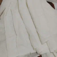 پرده حریر کرم رنگ