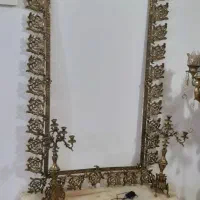 اینه و شمعدان برنز قدیمی