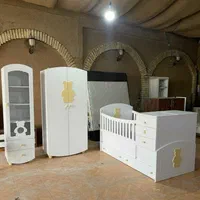 سرویس خواب نوزاد نوجوان کمد تخت دومنظوره سیسمونی