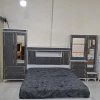 سرویس خواب اسپیناس با سرویس پذیرایی رنگ طوسی سنگی