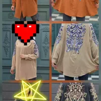 تونیک ومانتوعبایی کاردست دررنگبندی مختلف