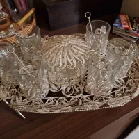 سرویس چای خوری ملیله کاری باروکش نقره.